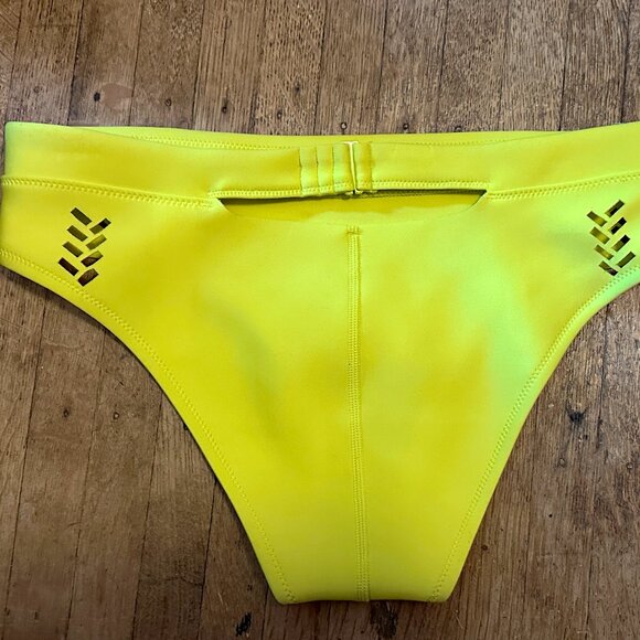 Sports Illustrated Small Yellow Bikini BOTTOM ONLY Small Keyhole and open back - Picture 2 of 9
